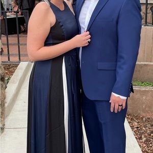 Satin floor length gown